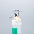 Miniature black and white French Bulldog resin ornament with a red collar, 4.5cm height - Sitting French Bulldog