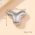 Polished silver bubble initial Y pendant in stainless steel for DIY jewelry making - Silver/Steel (Y) (Large)