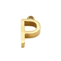 Minimalist gold-plated letter P initial necklace pendant with polished metallic finish - P (With Chain) / Gold - Letter P