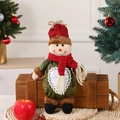 Bolsa de regalo de Navidad con muñeco de peluche, ventana de corazón y bufanda roja - Muñeco de Nieve Niño con Bufanda
