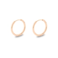 Minimalist polished stainless steel hoop earrings in elegant rose gold finish - 1.6*12mm / Rose Gold