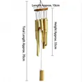 Bamboo wind chime variant with 70cm total length featuring natural wooden tubes and top disk - Natural Wood Sheet (Len 10cm/Height 33cm/Total 70cm)