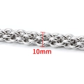 10mm wide silver stainless steel lantern chain for DIY necklace and bracelet crafting - Polished Handmade Lantern Chain 10mm