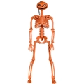 Halloween Skelett in Orange mit Kürbiskopf-Design für die Party-Hängedekoration - Großer Stil