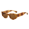 Occhiali da sole cat-eye retrò con montatura geometrica tartarugata e lenti marroni - Montatura Tartarugata