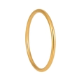 Minimalist 4mm solid polished gold bangle bracelet with a smooth glossy finish - 52mm / Gold
