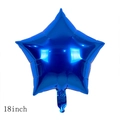Blue 18-inch star-shaped metallic foil balloon with glossy finish for party decor - 18 Inch Deep Blue Star