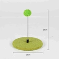 Green plush cat toy with spring ball and 20cm sisal base for interactive kitten play - Spring Ball Teaser Style / Green