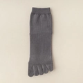 Calze a cinque dita grigio scuro in cotone lavorato a maglia per il comfort - Taglia unica / Grigio Scuro (Uomo)