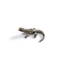 Miniatura di coccodrillo in bronzo per paesaggi di muschio e decoro acquario - Coccodrillo