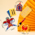 Kit de décoration de gâteau d'anniversaire traditionnel chinois avec breloques porte-bonheur - Ensemble Zhua Jiu en colle souple