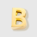 Polished gold stainless steel letter B pendant for DIY jewelry making accessories - Letter B
