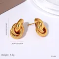 Gold Multi-hoop Intertwined Earrings ZJGE1494