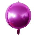 Metallic purple 4D round aluminum foil balloon with glossy finish for party decor - 22 Inch / Rose Red