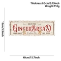Detail of wooden gingerbread sign with dimensions 40x15cm for Christmas wall decor - Gingerbread Cookie Co
