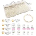 Kit de creación de joyas de 15 compartimentos con perlas y cuentas de estrella - Juego de 720 piezas de cuentas CCB y perlas en 15 rejillas