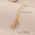 Collana in acciaio inossidabile dorato con ciondolo a coda di sirena e specifiche taglie - Stile Coda di Sirena (3#)