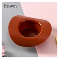 Cute brown cowboy hat shaped plastic ice cream bowl for kids party and snacks - Dark Brown