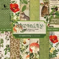 6x6 inch vintage scrapbooking paper pad with 12 botanical designs and 160gsm cardstock - 22005 24 Images