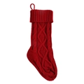 Red Rhombus Knit Sock Large 46cm