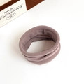 Single mauve morandi elastic hair tie in soft knit fabric with minimalist aesthetic - Grey Purple