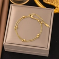 Gold Double Layer Bead Chain Bracelet