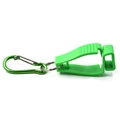 Multifunctional work glove clip with neon green carabiner and non-slip plastic grip - Green Upgraded Spring Buckle