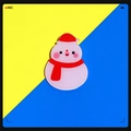 Insigne mignon de bonhomme de neige en acrylique avec chapeau rouge et écharpe colorée - 2 Bonhomme de Neige de Noël