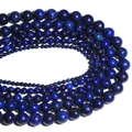 Polished natural Lapis Lazuli round beads in deep blue with golden flecks for DIY jewelry - Natural Lapis Lazuli (will Fade) / 4mm Approx 93pcs