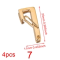 Golden stainless steel lobster clasp number 7 diy jewelry hook set of 4 pieces - Gold 7