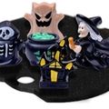 Halloween micro landscape acrylic plate set with ghost and pumpkin for 40oz tumbler lid - 40OZ-Halloween Reaper & Tree