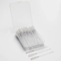 50 Stück Einweg-Wimpernbürsten mit Kristallgriff in einer transparenten Aufbewahrungsbox - 50 Stück im OPP-Beutel / Kristallgriff Weiße Borsten
