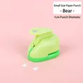 Small bear shape paper punch in light green for DIY crafts and 1cm pattern cutting - Small Bear