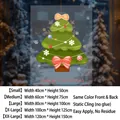 Christmas tree window sticker size guide with static cling application details - SDUV-214 (Static Cling) / Small (40*50CM)
