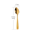 Goldener Edelstahl Dessertlöffel, 13,5 cm Länge und 19,4 g Gewicht Spezifikationen - Dünn 13.5cm / Gold