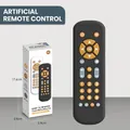 Baby simulation TV remote control toy with light and sound in a colorful retail gift box - Black Remote Control