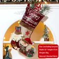 Klassischer roter Weihnachtssocken mit Weihnachtsmann-3D-Stickerei und Merry Christmas - 106A Weihnachtsmann Stil (106A)