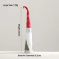 Gnomo de Navidad grande de 50cm en rojo y plata hecho de tela de punto suave - Grande 50cm