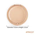 Portable apricot magnetic retainer case, 9.3cm diameter slim orthodontic storage box - U050 Portable Magnetic Type / Apricot