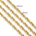 Polished 18K gold stainless steel 10mm paperclip link chain necklace for hip hop style - Z2226G Gold Paperclip 10mmx4mm