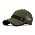 Gorra de béisbol de malla verde oliva y negro, tejido transpirable y logo lateral - Verde Militar