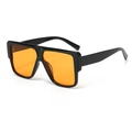 Gafas de sol cuadradas oversize con montura negra y lentes naranjas - C03 Marco Negro Lente Naranja