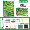 Juego de golf y dardos para niños con palos, bolas y alfombra verde de deporte - 120x178cm Estilo B3 (1 Tapete + 2 Palos)
