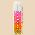 10-piece colorful grosgrain ribbon bow clips set for girls in 5 bright shades - Style 2