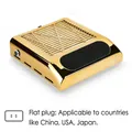 Leistungsstarker Nagelstaubsauger in Gold mit geometrischem Gitter und Drehschalter - 858-8-Gold-US-Stecker / Gold
