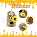 Ciondolo a nido d'ape con girasoli e fiocco, decorazione pasquale in corda intrecciata - Stile Girasole a Pois