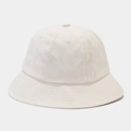 Detail of beige cotton bucket hat with breathable embroidered eyelets and wide brim - M (56-58cm) / Beige
