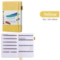 Gele glitter A5 weekplanner met elastische band en ongedateerde interne lay-out - Enkel / Geel