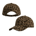 Gorra de béisbol de leopardo Y2K con efecto desgastado y cierre de hebilla metálica ajustable - Talla única / Leopardo Amarillo