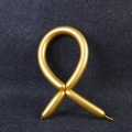 Metallic gold 260 magic long balloon twisted in a ribbon shape for party decoration - 100pcs / Gold